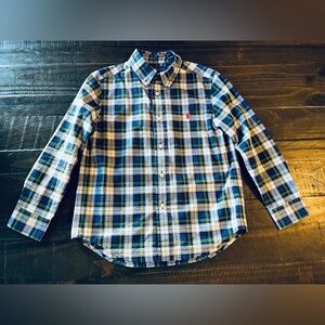 Ralph Lauren Gingham Cotton Poplin Boys Shirt Size 6
